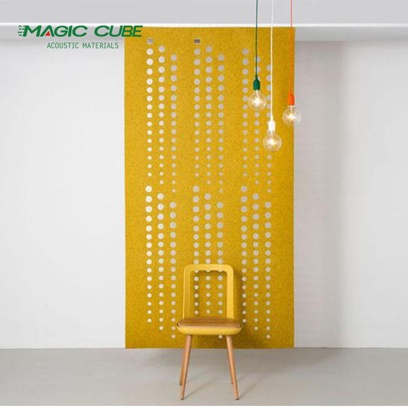  Panel de fieltro de poliéster fonoabsorbente decorativo de fibra de poliéster ecológico de 9 mm