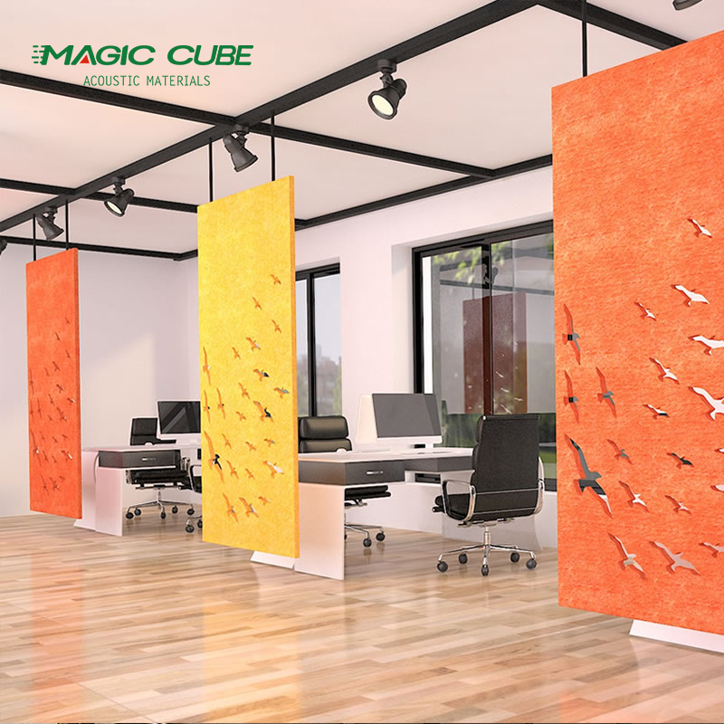  Panel de fieltro de poliéster fonoabsorbente decorativo de fibra de poliéster ecológico de 9 mm