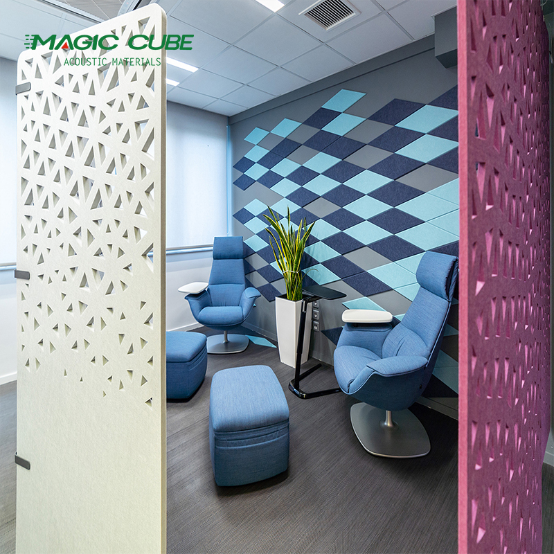  Panel de fieltro de poliéster fonoabsorbente decorativo de fibra de poliéster ecológico de 9 mm